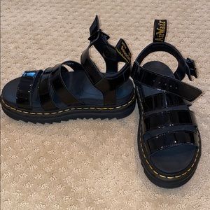 Dr Marten Blaire Patent Leather Sandals